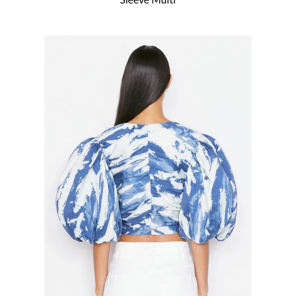 Frame puff sleeve jean jacket in denim - Picture 2 of 3